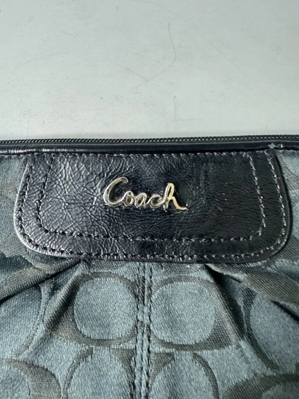 Coach black canvas